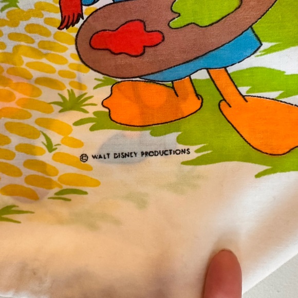 Vintage Disney Pillow Sham – Mickey, Donald, & Friends Rainbow Design - Picture 3 of 4